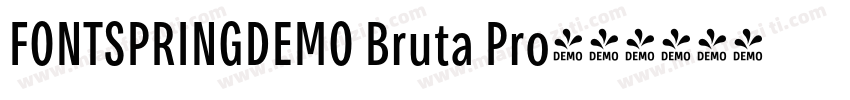 FONTSPRINGDEMO Bruta Pro字体转换